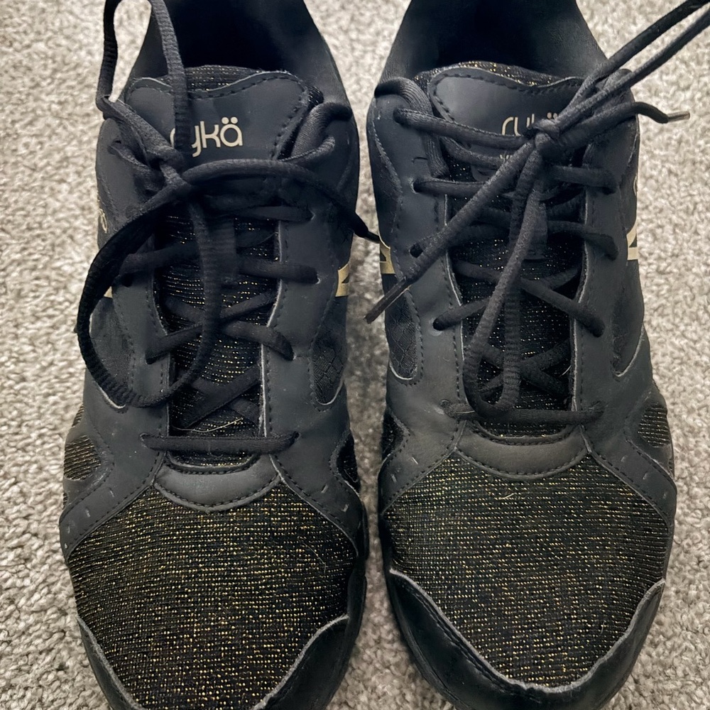 Ryka Women's Black and Gold Athletic Shoes